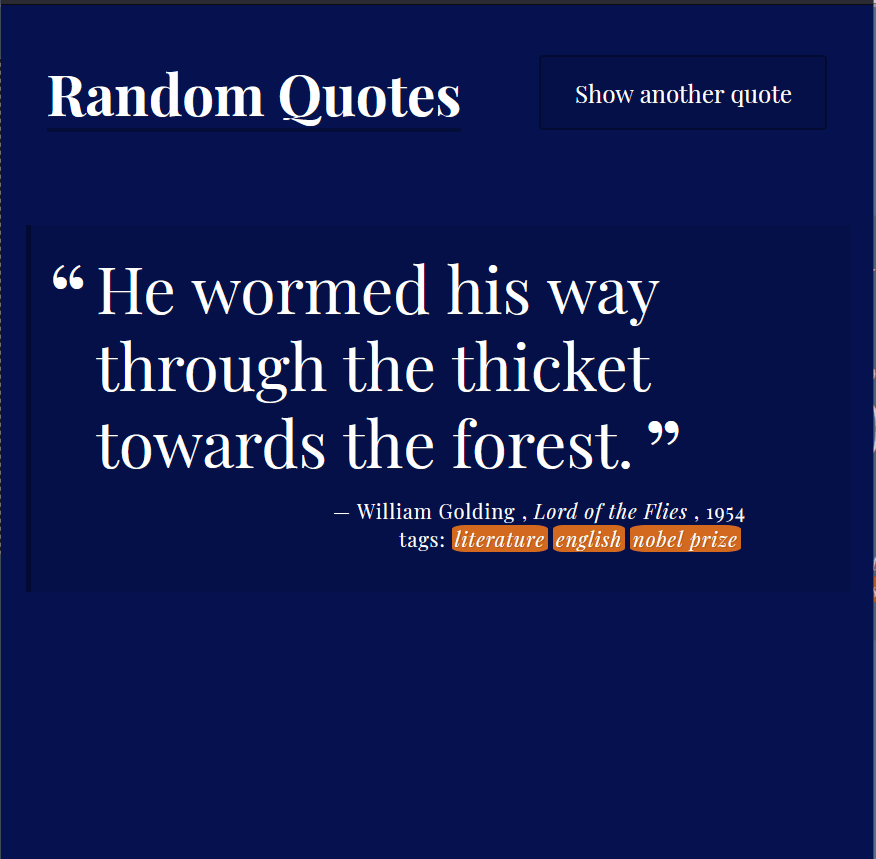 Thumbnail: Random Quotes Generator